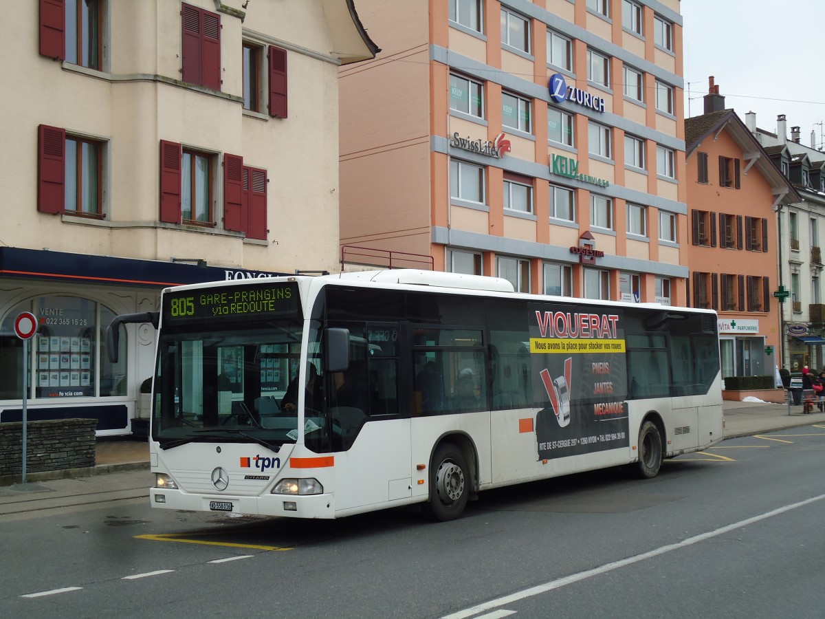 (143'398) - TPN Nyon - VD 558'016 - Mercedes am 22. Februar 2013 beim Bahnhof Nyon