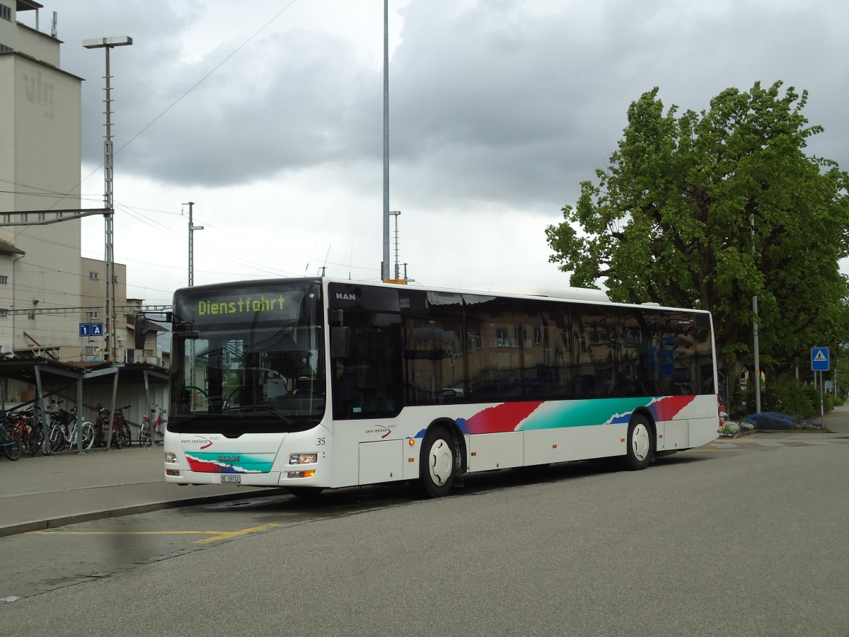 (144'094) - ASm Langenthal - Nr. 35/BE 26'712 - MAN am 12. Mai 2013 beim Bahnhof Herzogenbuchsee