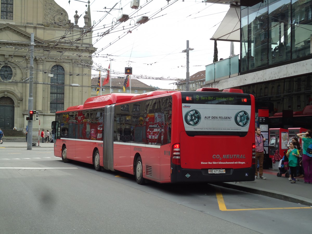 (144'891) - Bernmobil, Bern - Nr. 844/BE 671'844 - Mercedes am 9. Juni 2013 beim Bahnhof Bern