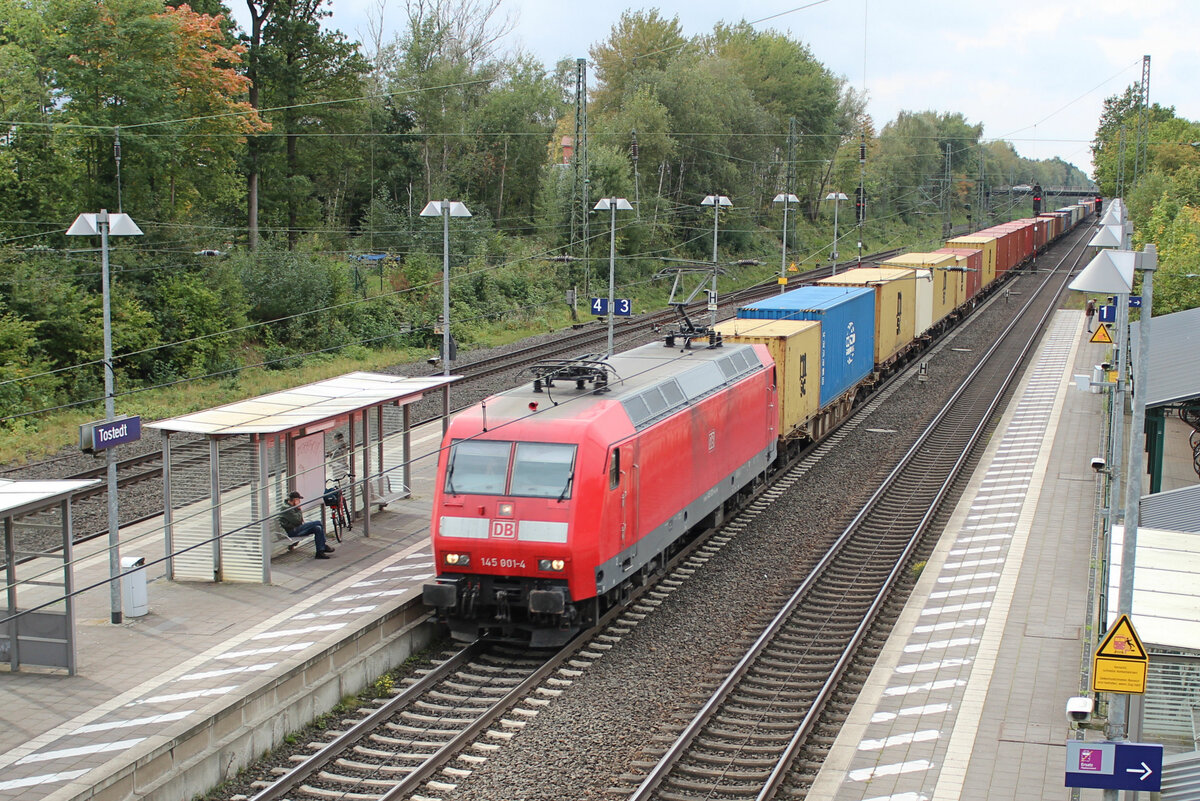 145 001-4 auf den Weg nach Hamburg. Tostedt, 02.10.2021