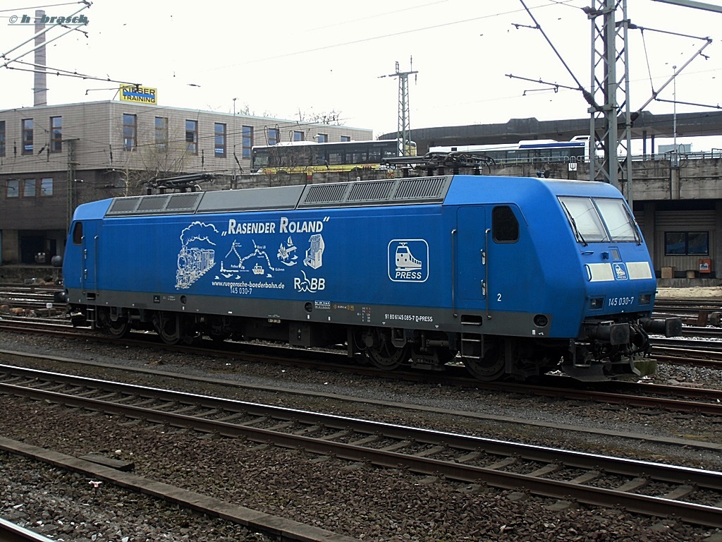 145 030-7 der PRESS stand am 06.04.14 beim bhf hh-harburg