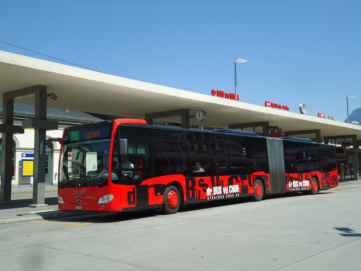 (145'175) - SBC Chur - Nr. 58/GR 155'858 - Mercedes am 17. Juni 2013 beim Bahnhof Chur