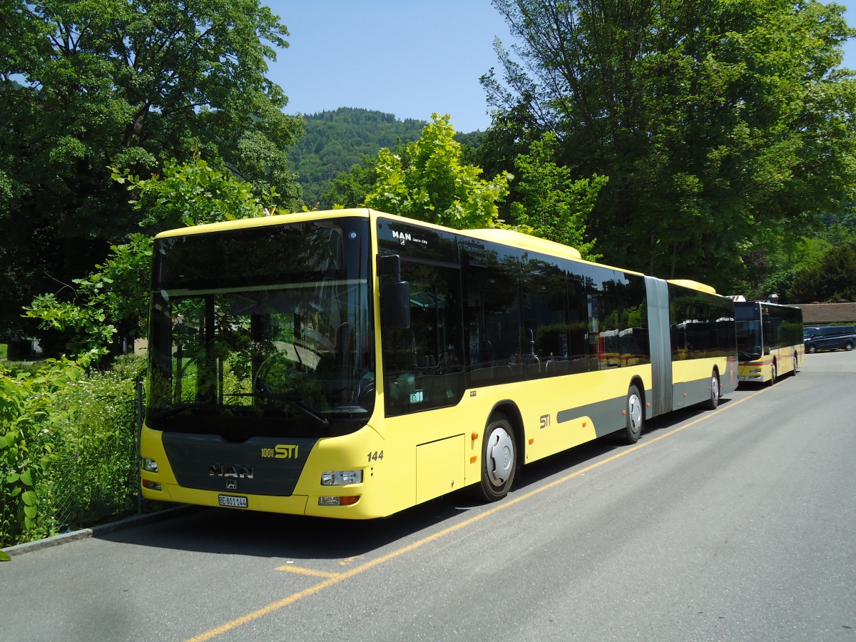 (145'279) - STI Thun - Nr. 144/BE 801'144 - MAN am 18. Juni 2013 bei der Schifflndte Thun