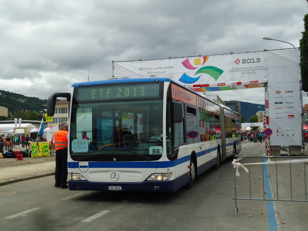 (145'458) - ZVB Zug - Nr. 24/ZG 3374 - Mercedes am 23. Juni 2013 in Nidau, ETF