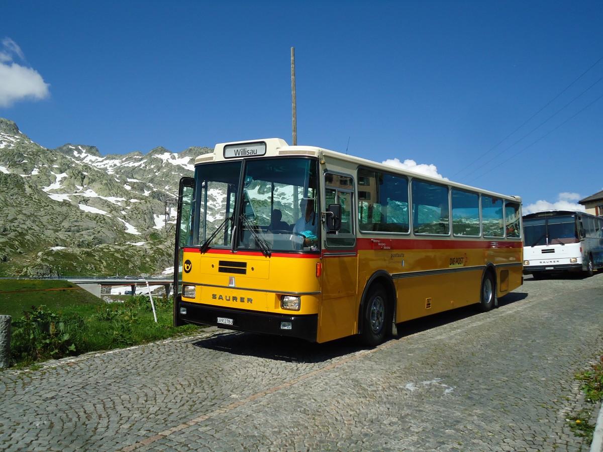 (145'851) - Zimmermann, Kerns - LU 91'278 U - Saurer/R&J (ex Amstein, Willisau; ex Thepra, Stans Nr. 17; ex Gowa, Stans Nr. 17) am 20. Juli 2013 in Gotthard, Passhhe