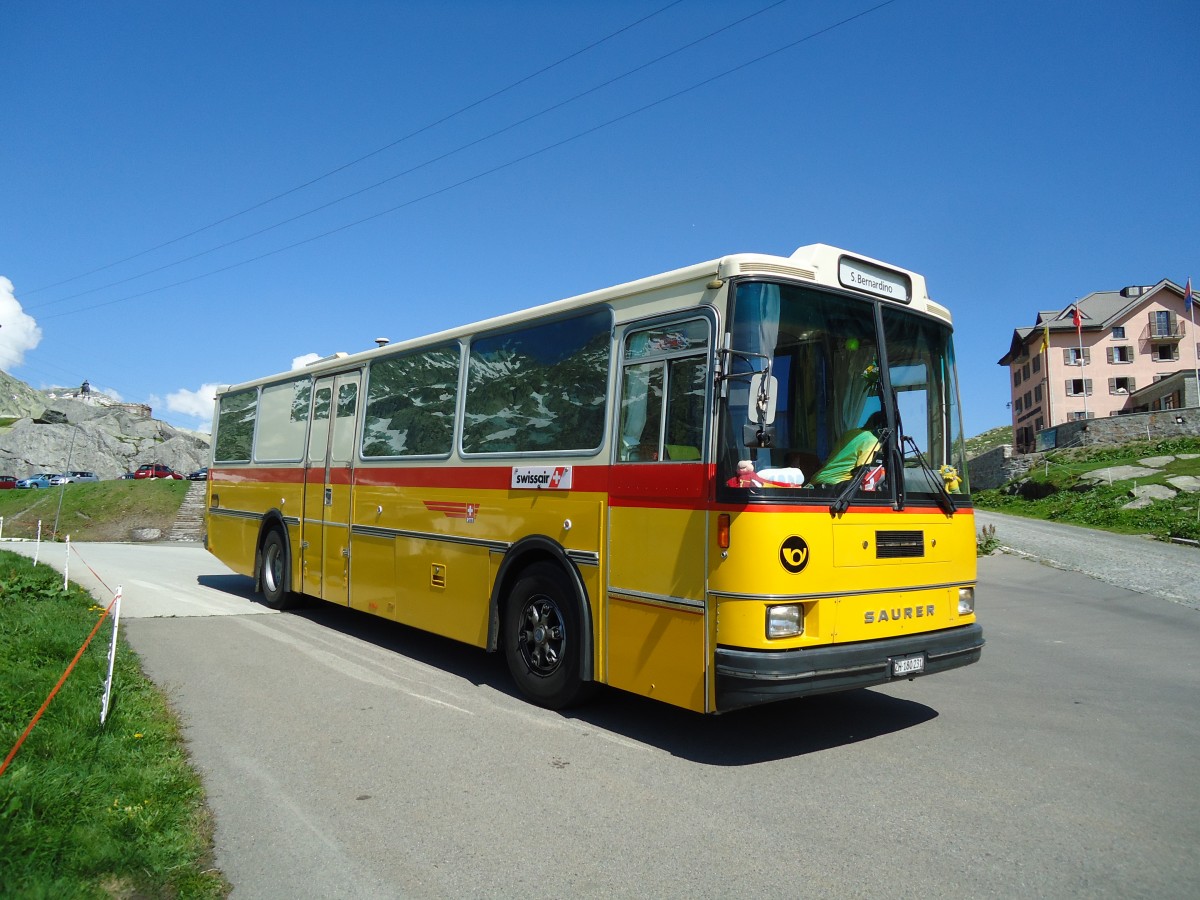 (145'854) - Brndli, Zrich - ZH 180'231 - Saurer/R&J (ex Hofmann, Zrich; ex Pacciarelli, Grono; ex P 25'661) am 20. Juli 2013 in Gotthard, Passhhe