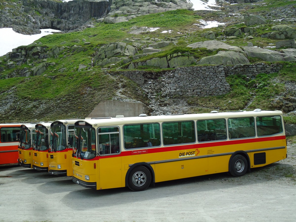 (145'937) - Schmid, Glarus - GL 20'631 - Saurer/Tscher (ex Mosimann, Aesch; ex Erne, Full; ex P 24'257) am 20. Juli 2013 in Gotthard, Lago di Lucendro