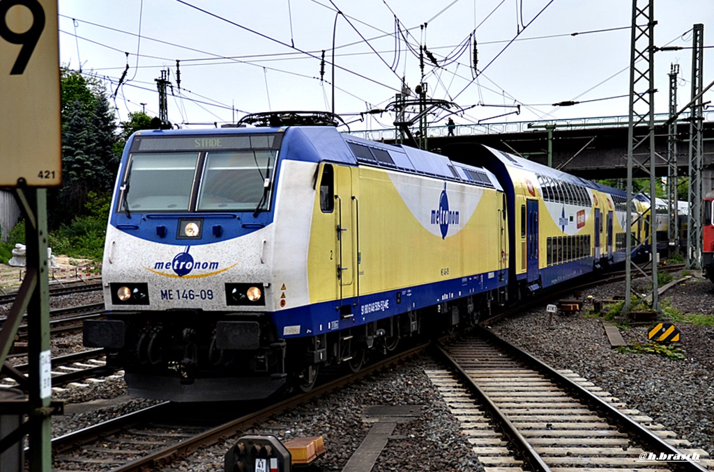 146 509 fuhr mit den ME nach stade,zum bf hh-harburg,16.05.15