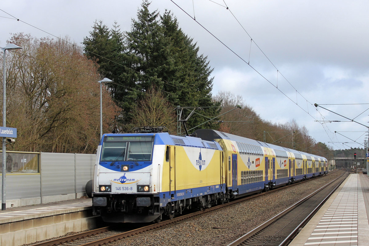 146 536-8 am 10.03.2017 in Lauenbrück.