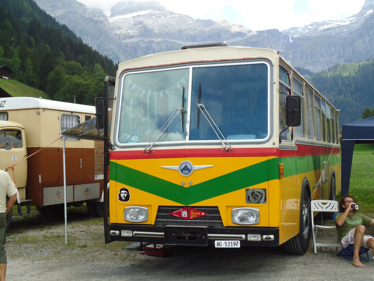 (146'383) - Wisler, Mhlau - AG 53'197 - Saurer/Hess (ex Flury, Balm) am 17. August 2013 in Lenk, Metschbahnen