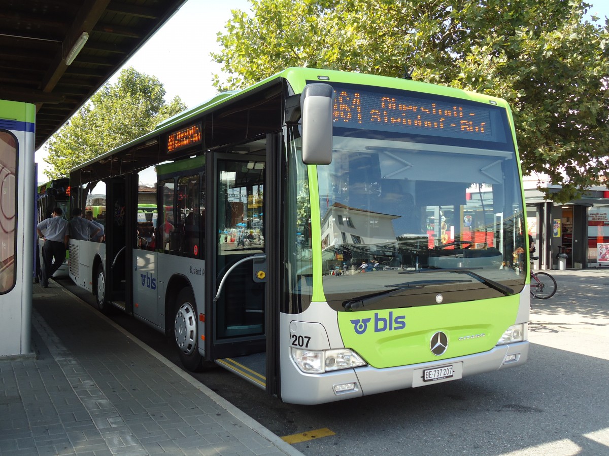 (146'970) - Busland, Burgdorf - Nr. 207/BE 737'207 - Mercedes am 1. September 2013 beim Bahnhof Burgdorf