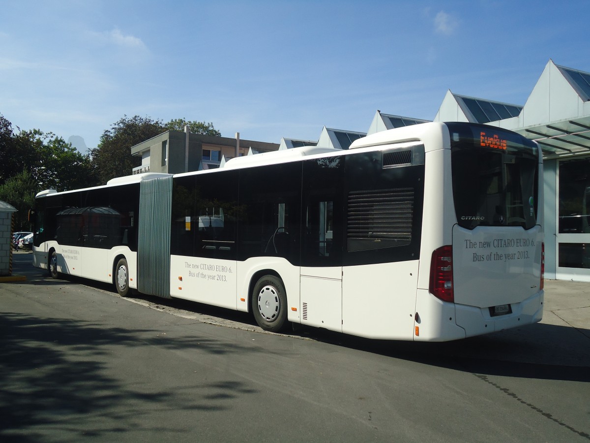 (147'449) - EvoBus, Kloten - BE 3349 U - Mercedes am 2. Oktober 2013 in Thun, Garage STI