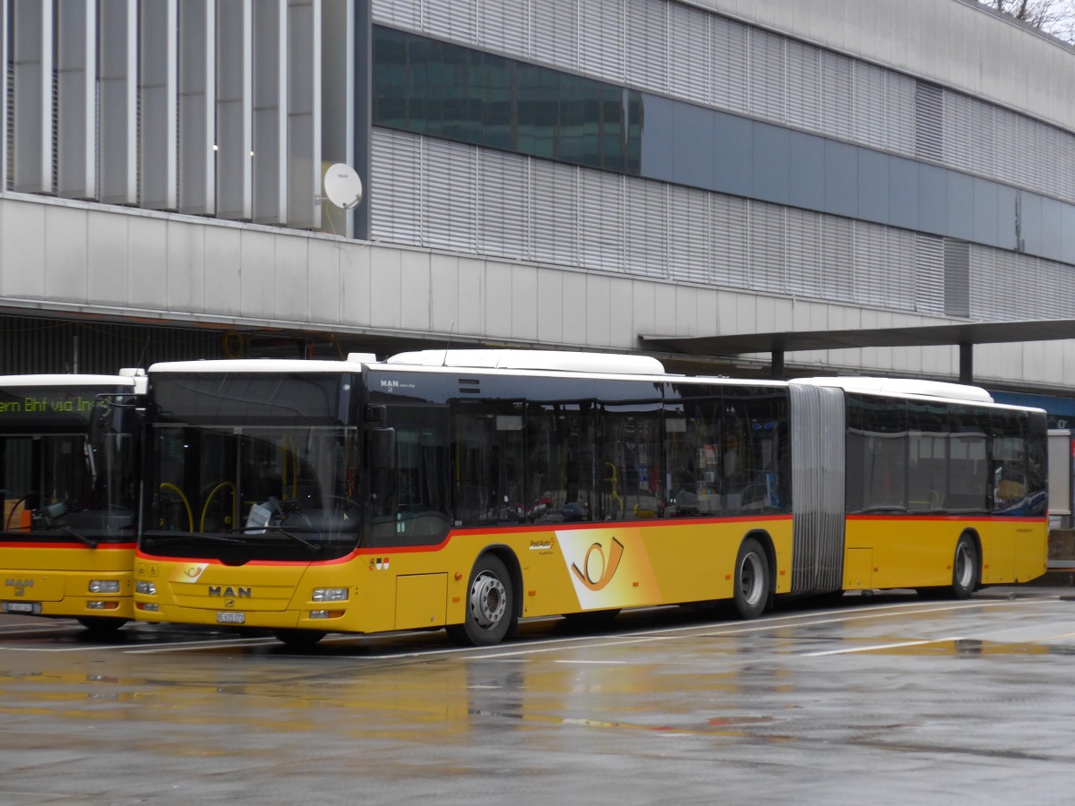 (148'863) - PostAuto Bern - Nr. 667/BE 615'372 - MAN am 16. Februar 2014 in Bern, Postautostation