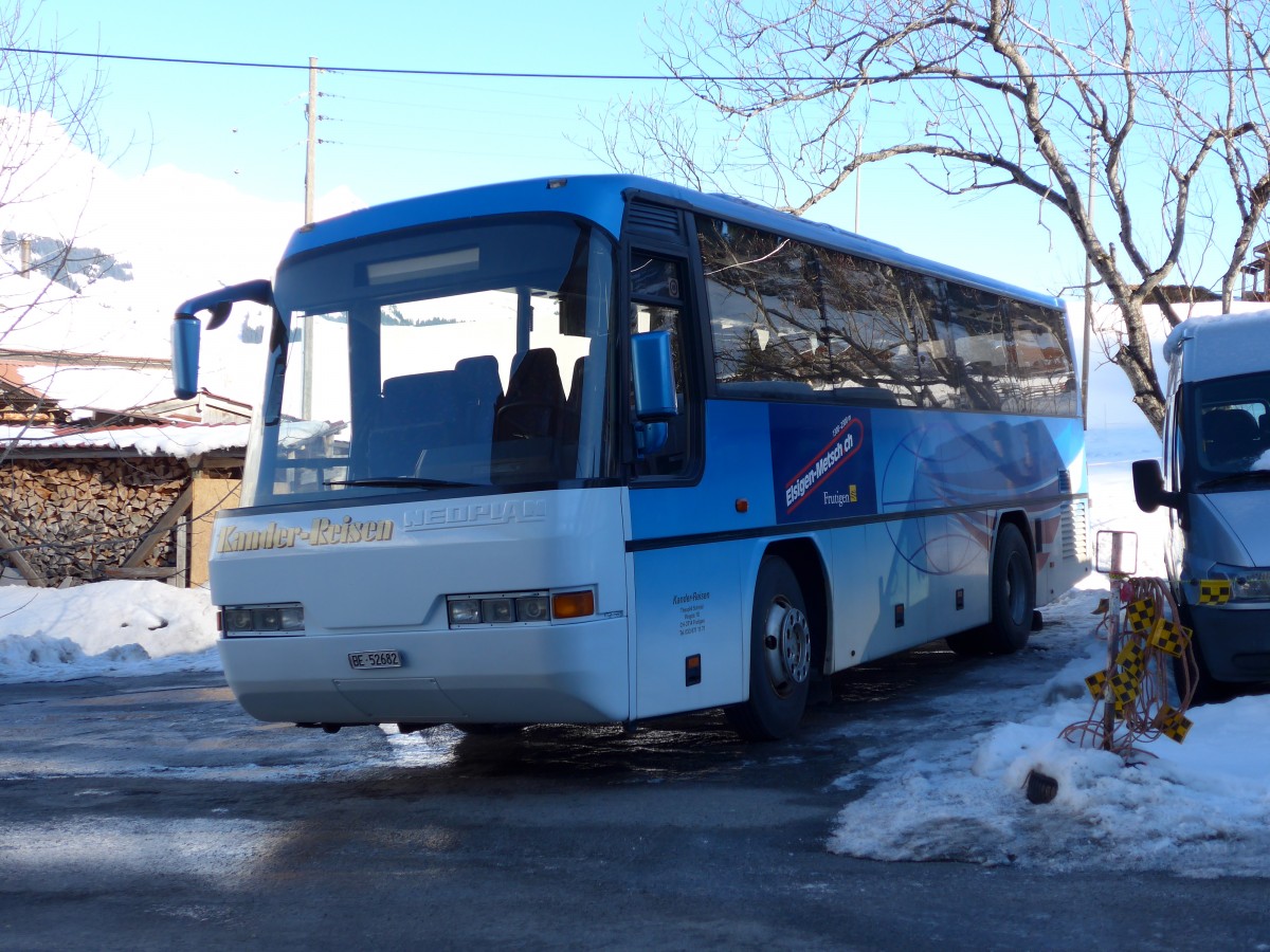 (149'030) - Kander-Reisen, Frutigen - Nr. 3/BE 52'682 - Neoplan (ex LLB Susten Nr. 8) am 20. Februar 2014 in Achseten, Elsigbach