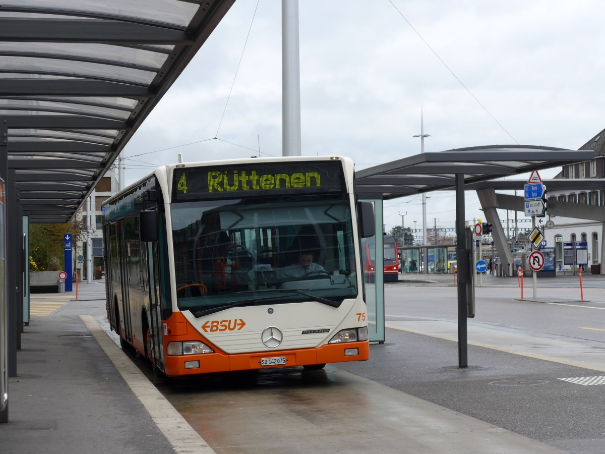 (149'373) - BSU Solothurn - Nr. 75/SO 142'075 - Mercedes am 23. Mrz 2014 beim Hauptbahnhof Solothurn