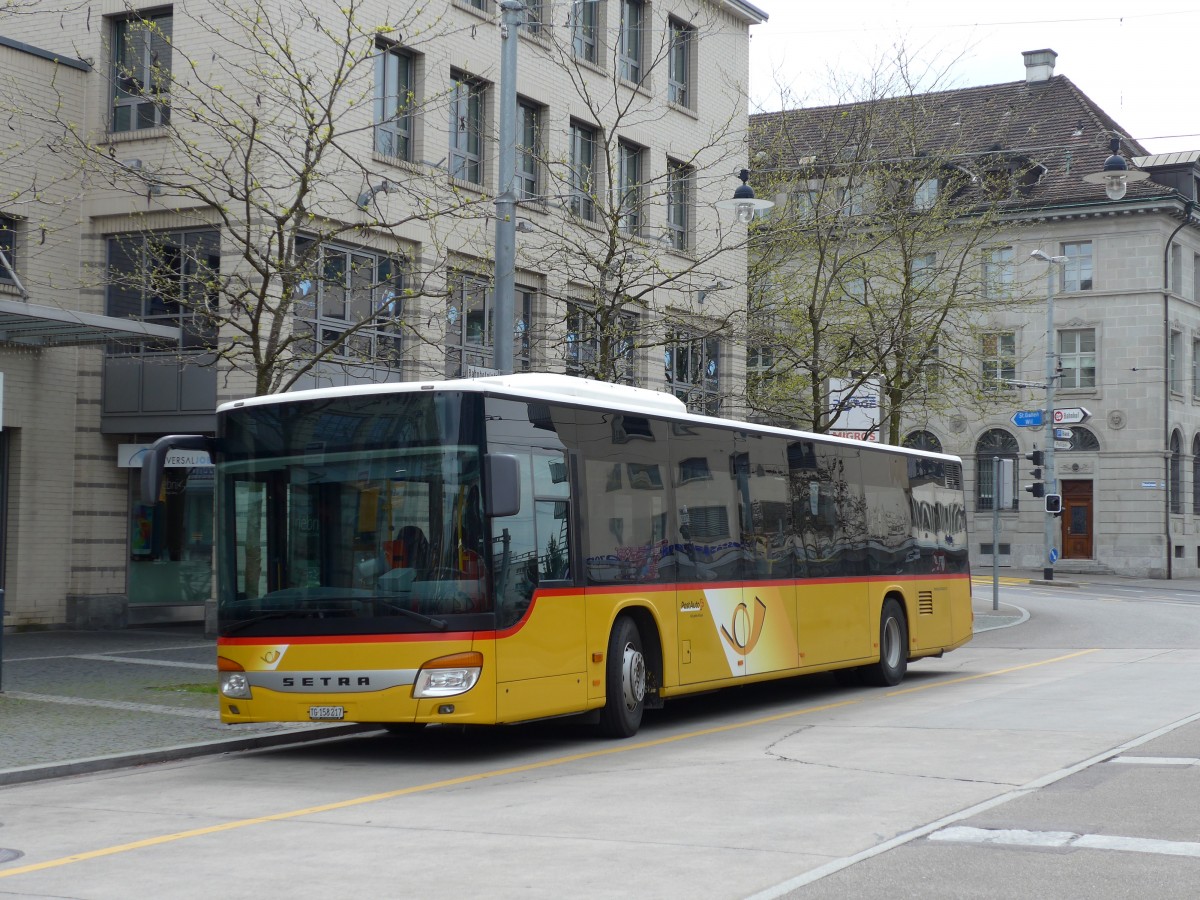 (149'701) - PostAuto Ostschweiz - TG 158'217 - Setra (ex SG 304'013) am 21. April 2014 beim Bahnhof Frauenfeld