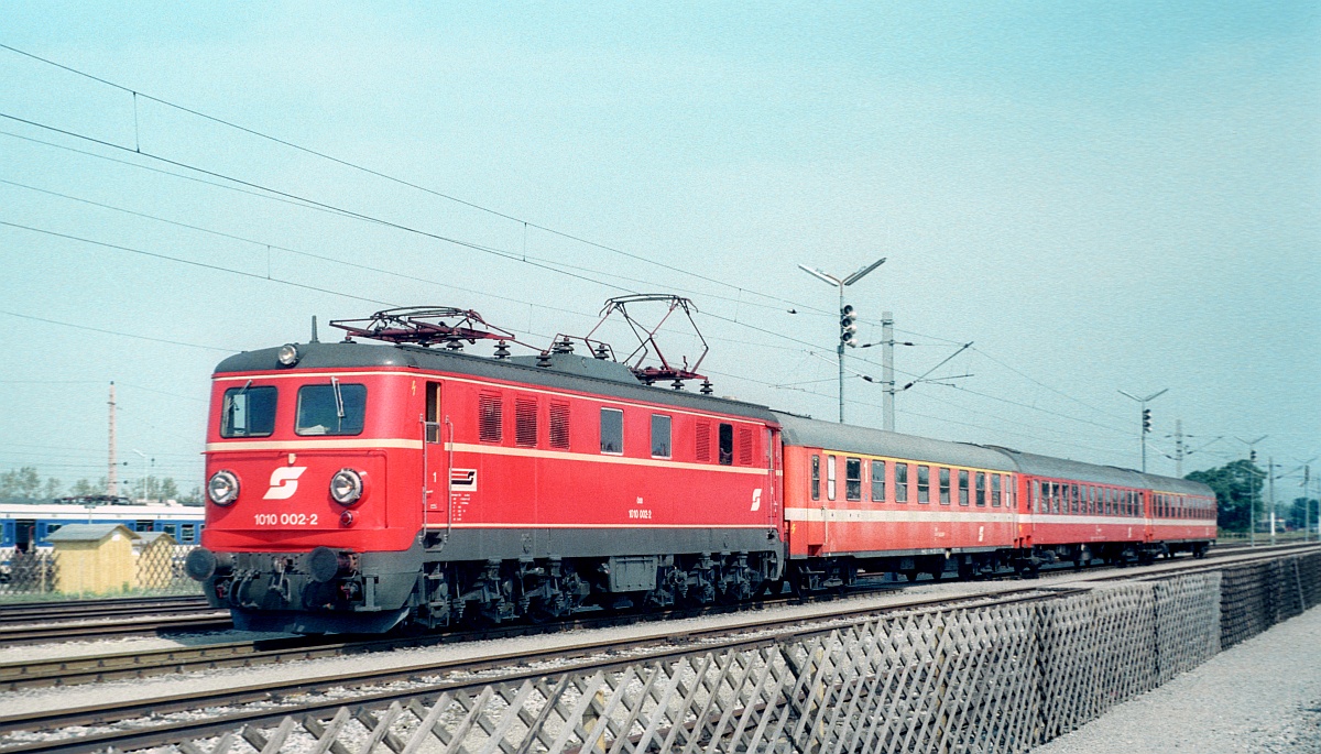 150 Jahre Eisenbahn in Österreich: ÖBB 1010.02 Strasshof 12.09.1987