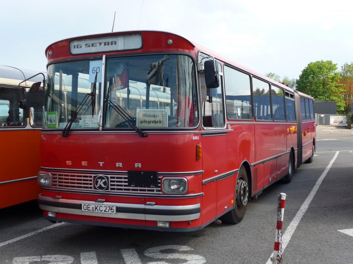 (150'080) - IG Setra, Celle - Nr. 8461/CE-KC 275 - Setra am 25. April 2014 in Sinsheim, Museum