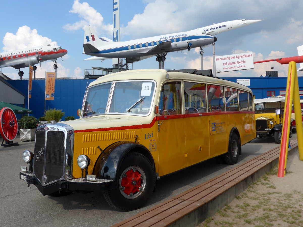 (150'107) - Aus der Schweiz: Zimmermann, Vitznau - LU 15'602 - FBW/Eggli (ex M+79'520; ex P 23'048; ex P 2172) am 25. April 2014 in Sinsheim, Museum