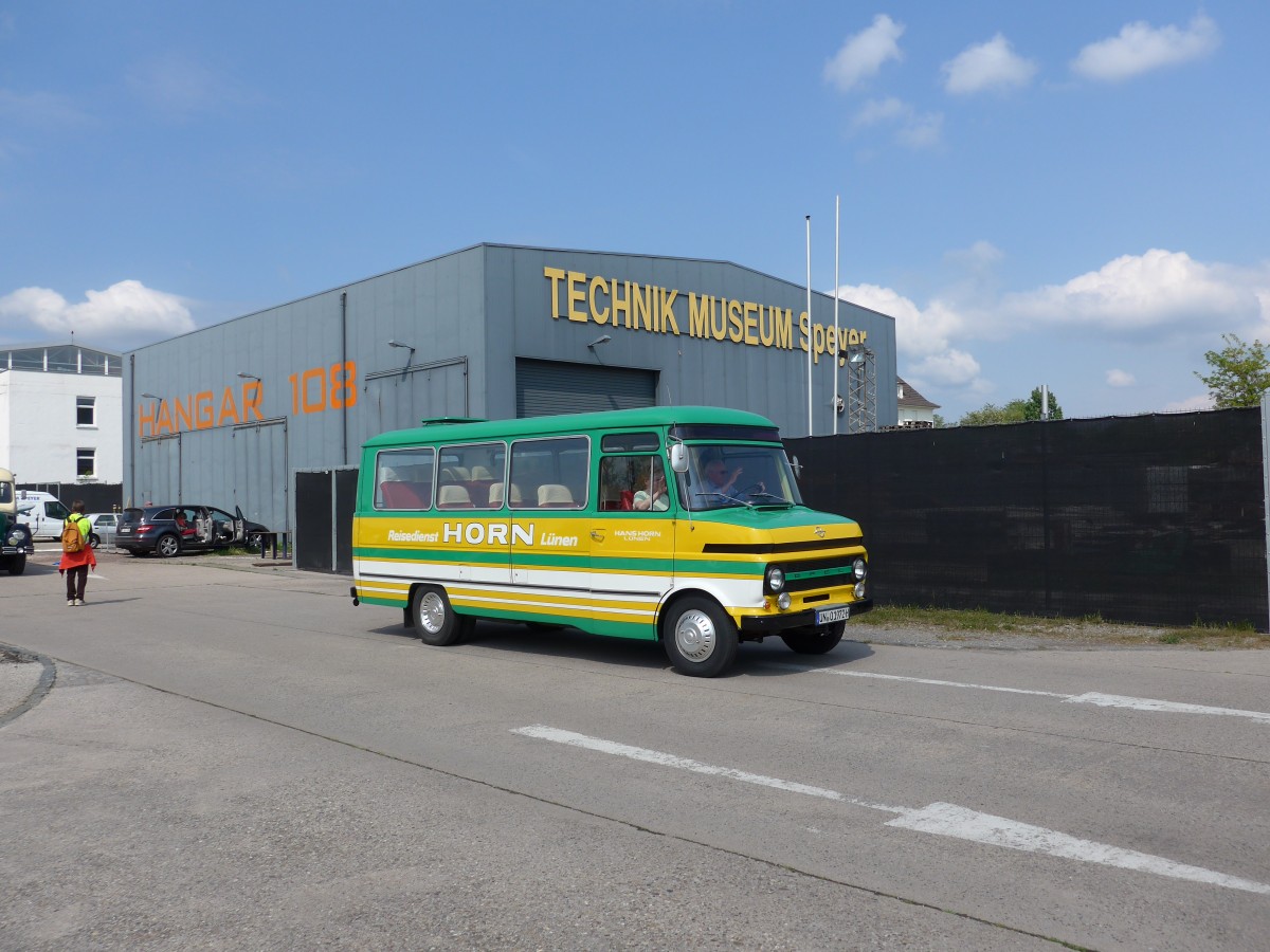 (150'445) - Horn, Lnen - UN 01'972H - Opel am 26. April 2014 in Speyer, Technik-Museum