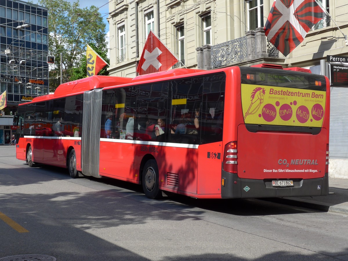 (150'957) - Bernmobil, Bern - Nr. 862/BE 671'862 - Mercedes am 28. Mai 2014 in Bern, Hirschengraben