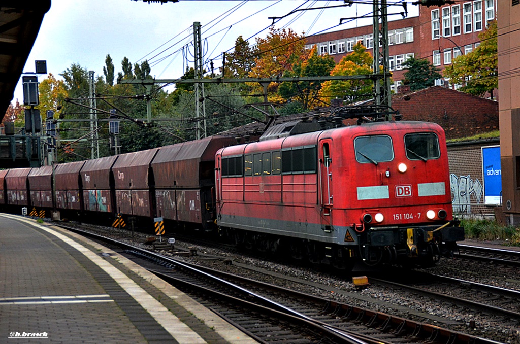 151 104-7,zog einen ganzzug durch harburg,20.10.15