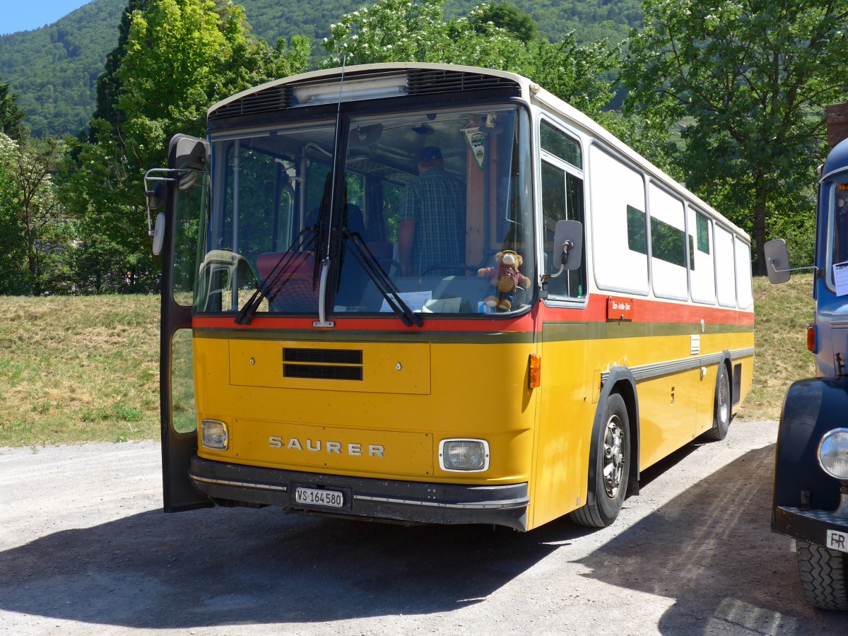 (151'699) - Maillard, Evolne - VS 164'580 - Saurer/Tscher (ex Segessenmann, Burgistein; ex P 24'229) am 21. Juni 2014 in Aigle, Saurertreffen