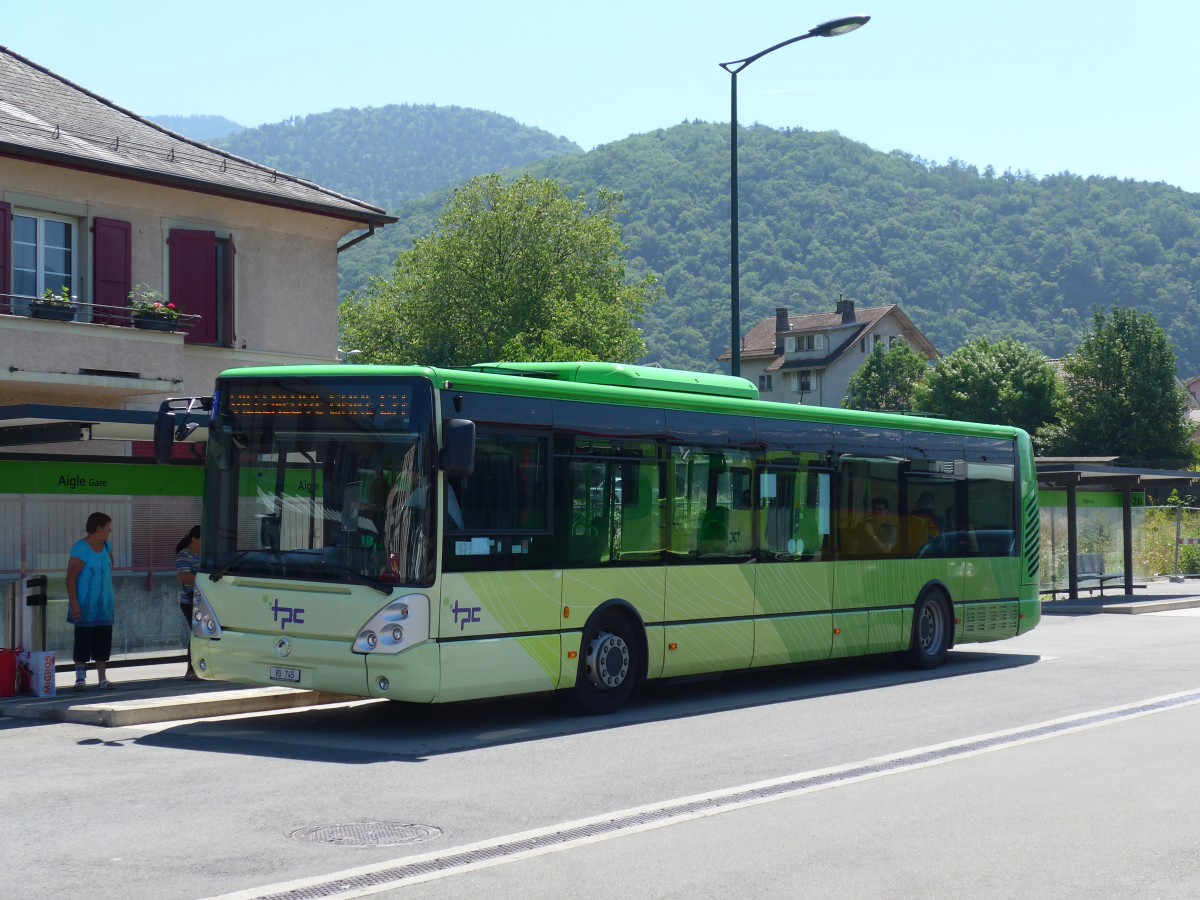 (151'714) - TPC Aigle - VD 745 - Irisbus am 21. Juni 2014 beim Bahnhof Aigle