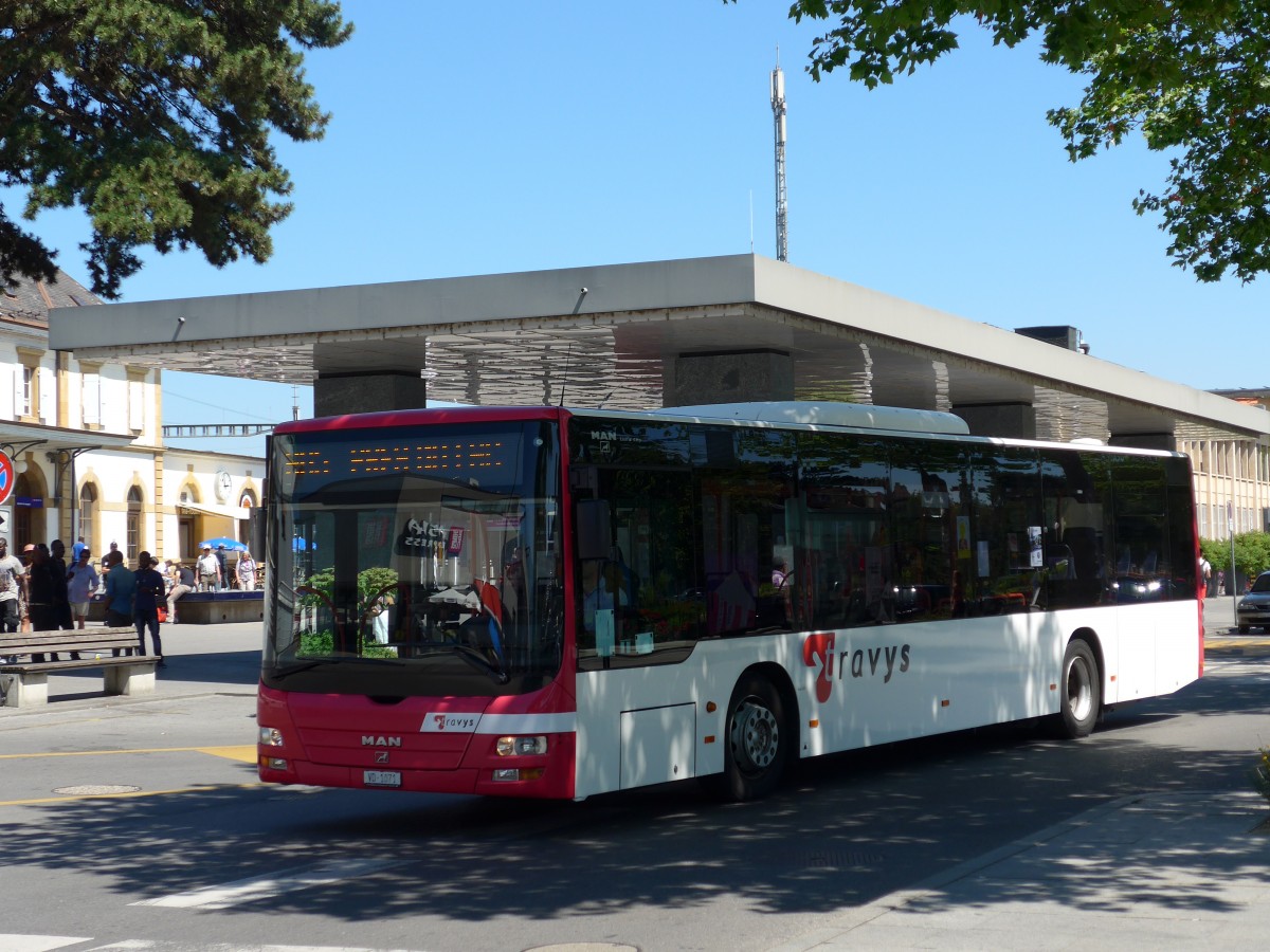 (151'769) - TRAVYS Yverdon - VD 1071 - MAN am 21. Juni 2014 beim Bahnhof Yverdon