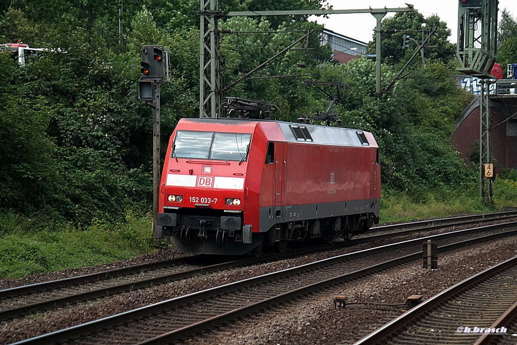 152 033-7 fuhr solo am 01.08.14 durch hh-harburg