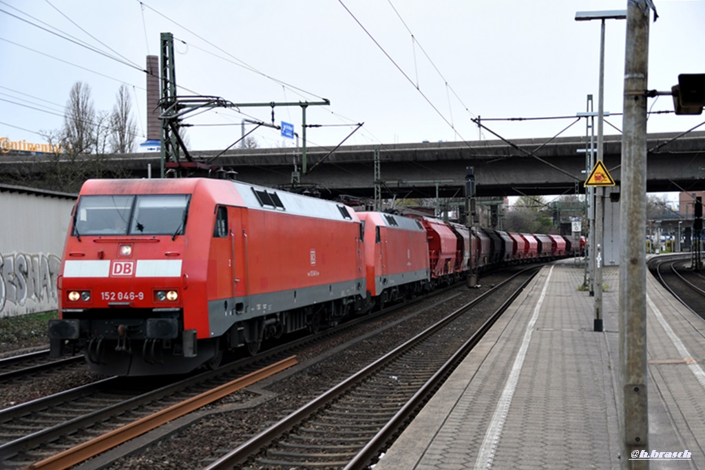 152 046-9 und 152 164 zogen einen ganzzug durch hh-harburg,02.04.19 