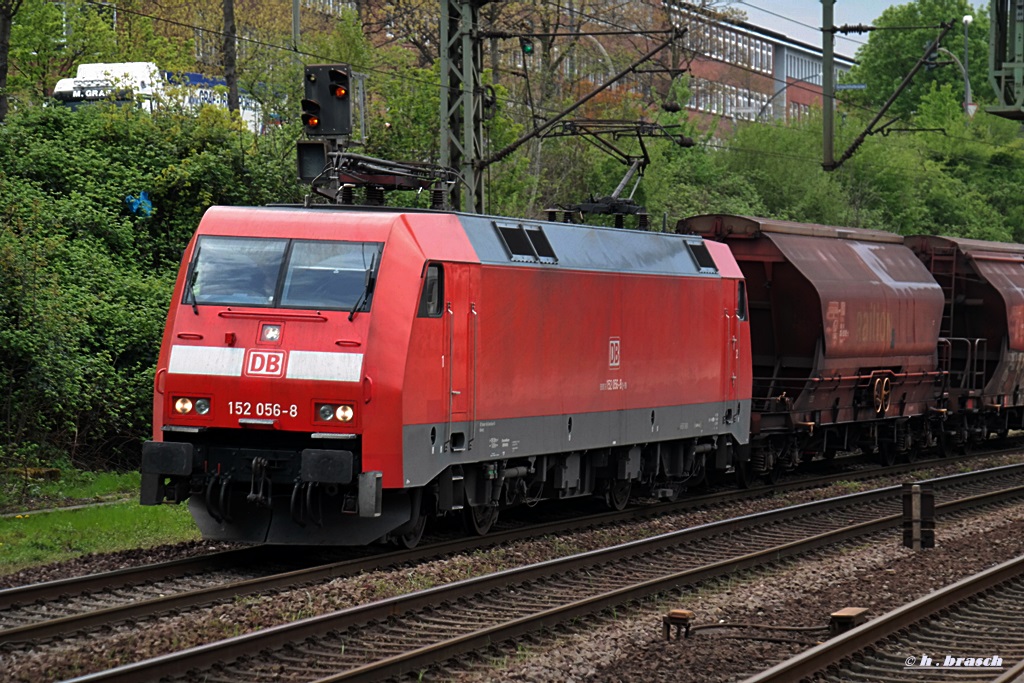 152 056-8 zog einen ganzzug durch hh-harburg,datum 22.04.14