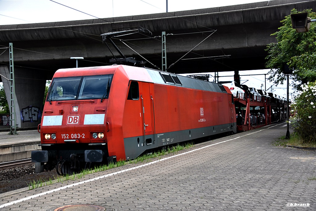 152 083-2 ist mit einen mischer durch hh-harburg gefahren,30.07.16