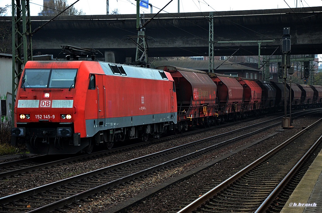 152 145-9 ist mit einen ganzzug durch hh-harburg gefahren,05.12.14