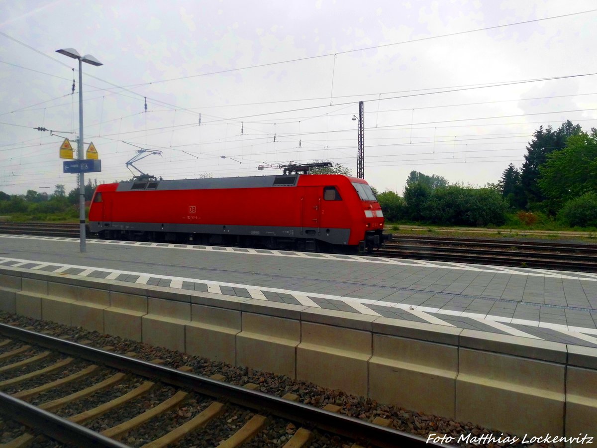 152 161 bei der durchfahrt in Ludwigshafen-Oggersheim am 3.6.16