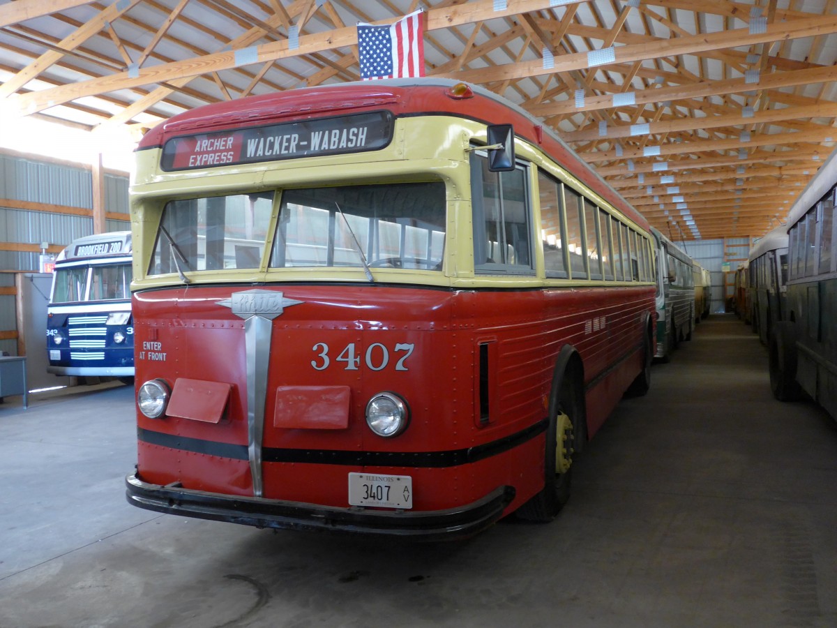 (152'549) - CSL Chicago - Nr. 3407/3407 AV - White am 11. Juli 2014 in Union, Railway Museum