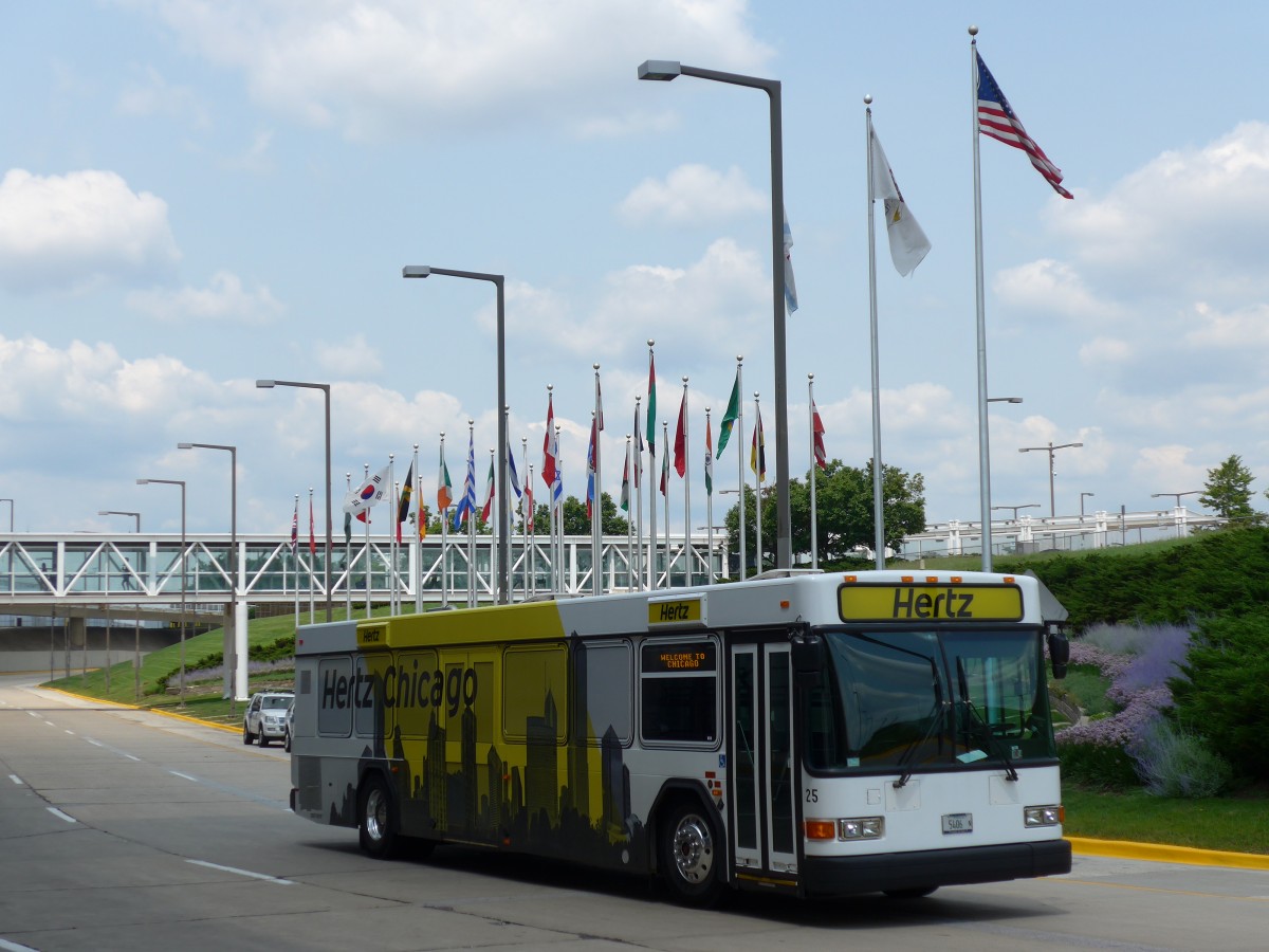 (153'387) - Hertz, Chicago - Nr. 25/5406 N - Gillig am 20. Juli 2014 in Chicago, Airport O'Hare