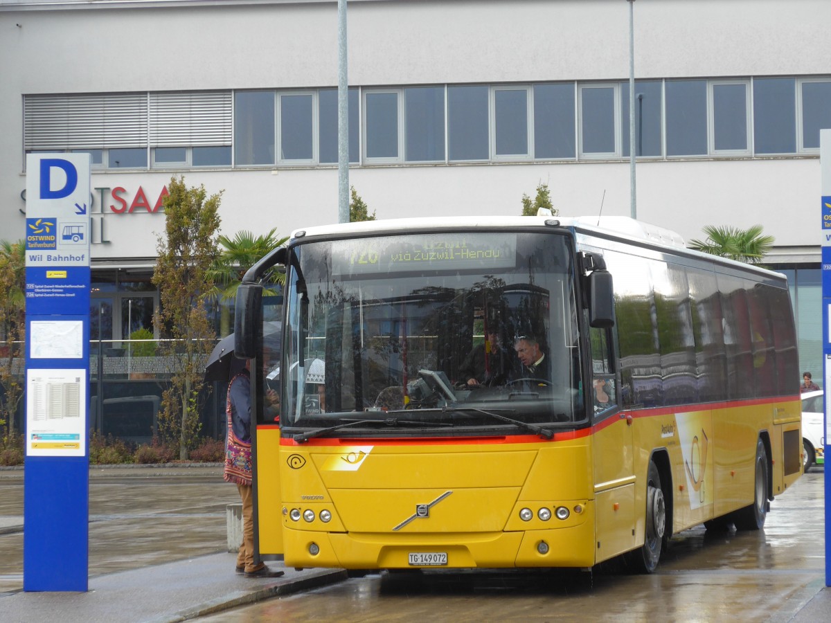 (153'924) - Schmidt, Jonschwil - TG 149'072 - Volvo (ex Buner&Schmidt, Jonschwil) am 16. August 2014 beim Bahnhof Wil