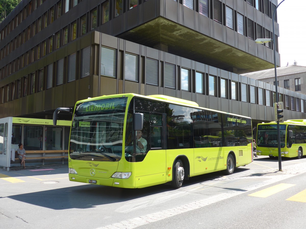 (154'323) - LBA Vaduz - Nr. 1/FL 39'801 - Mercedes am 21. August 2014 in Vaduz, Post