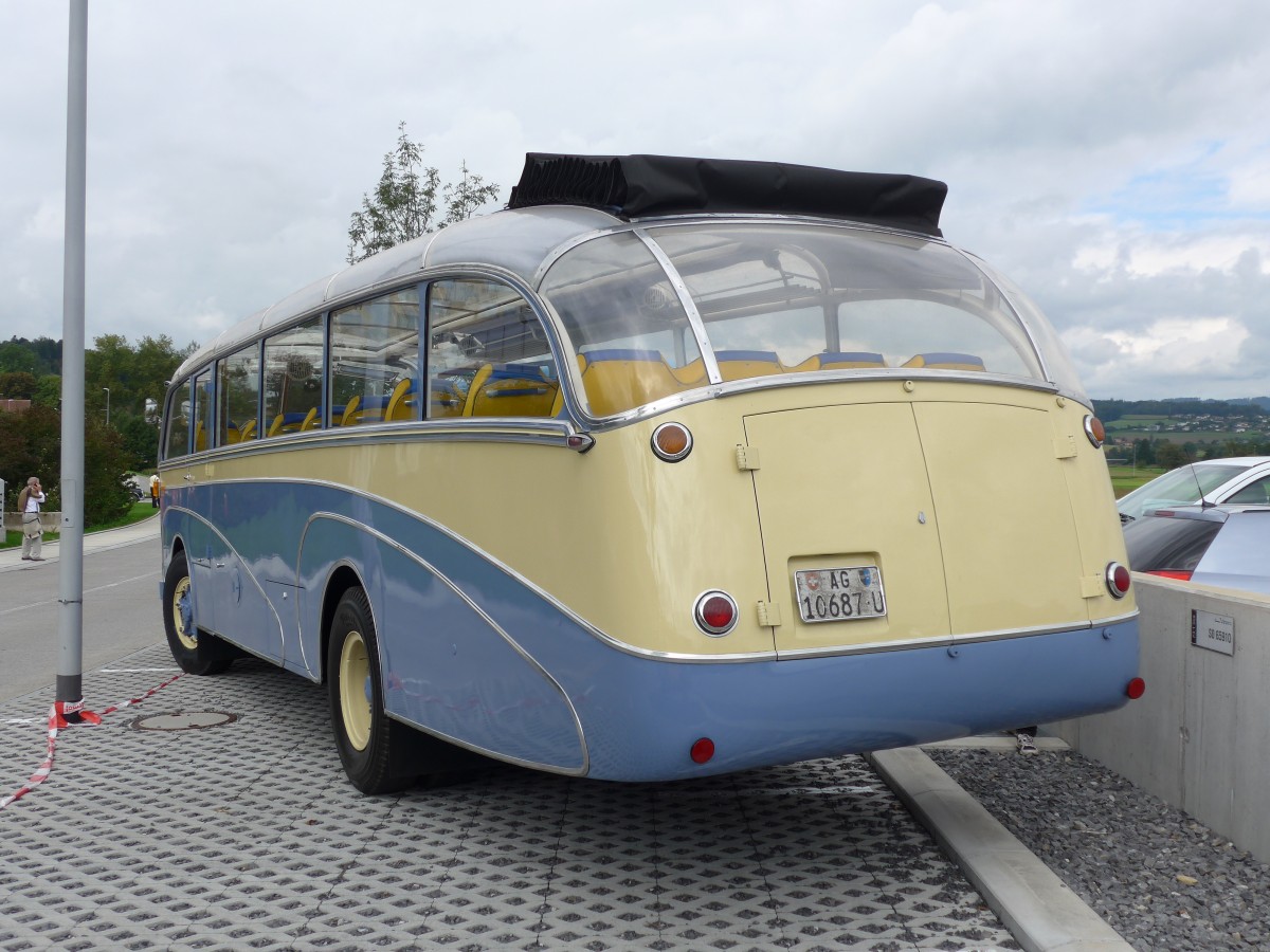 (154'486) - Steinacher, Gansingen - AG 10'687 U - Saurer/Hess (ex Vollenweider, Grenchen) am 30. August 2014 in Oberkirch, CAMPUS Sursee