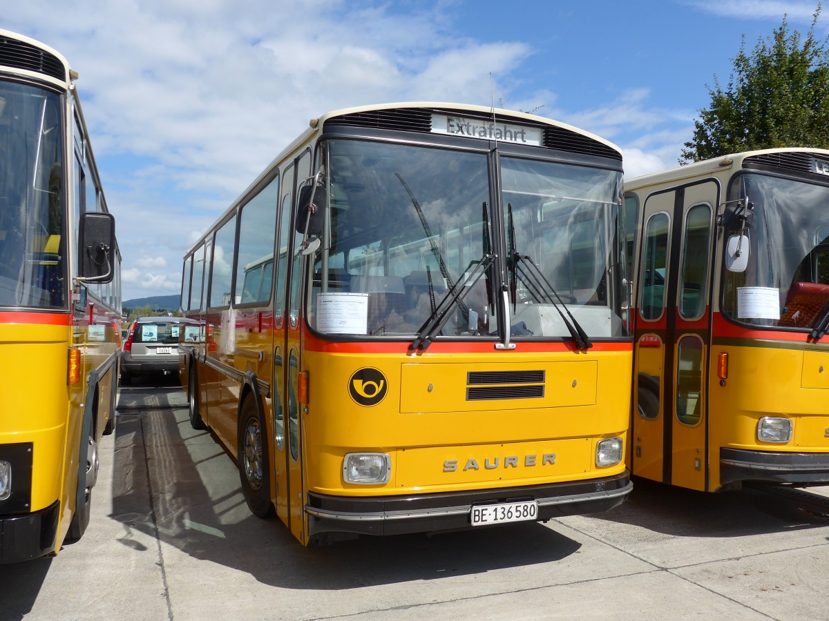 (154'531) - Schumacher, Liebefeld - BE 136'580 - Saurer/Tscher (ex Zimmermann, Niederwangen; ex P 24'289) am 30. August 2014 in Oberkirch, CAMPUS Sursee