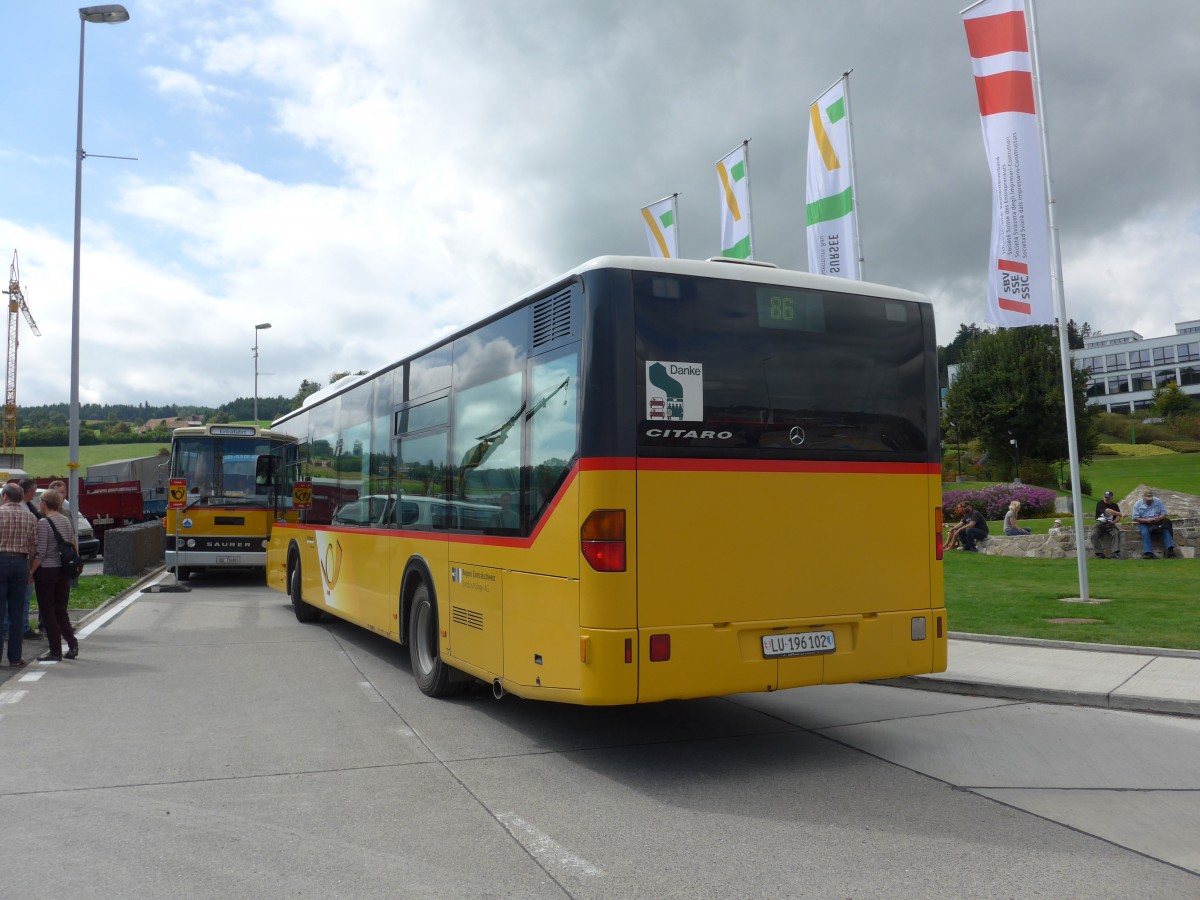 (154'566) - Hfliger, Sursee - Nr. 6/LU 196'102 - Mercedes am 30. August 2014 in Oberkirch, CAMPUS Sursee