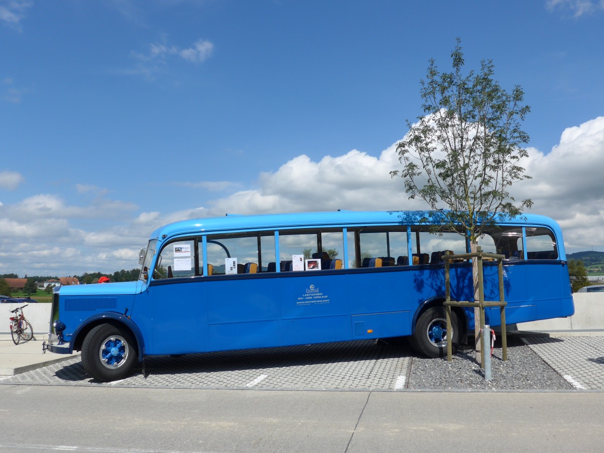 (154'591) - Steinacher, Gansingen - AG 11'279 U - Saurer/Saurer (ex Brgin, Liestal; ex Gemeinde Spiez, Spiez; ex P 29'990; ex P 24'557; ex AMB Balsthal) am 30. August 2014 in Oberkirch, CAMPUS Sursee