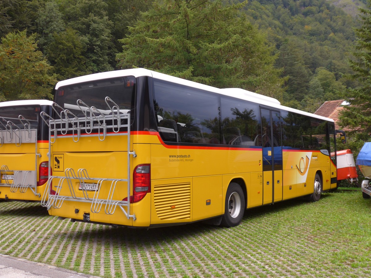 (154'678) - AVG Meiringen - Nr. 73/BE 171'453 - Setra am 30. August 2014 in Meiringen, Garage