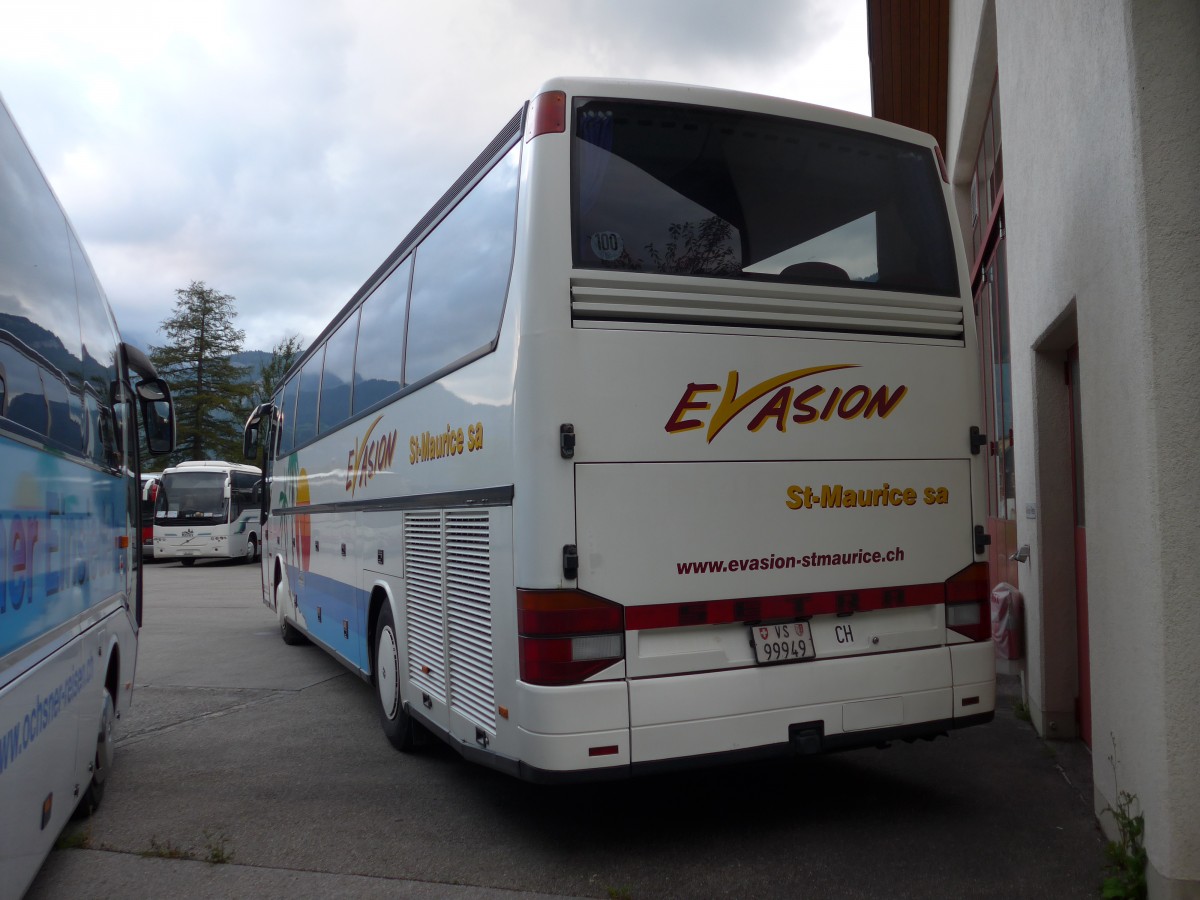 (154'709) - Evasion, St-Maurice - VS 99'949 - Setra am 30. August 2014 in Meiringen, Balm