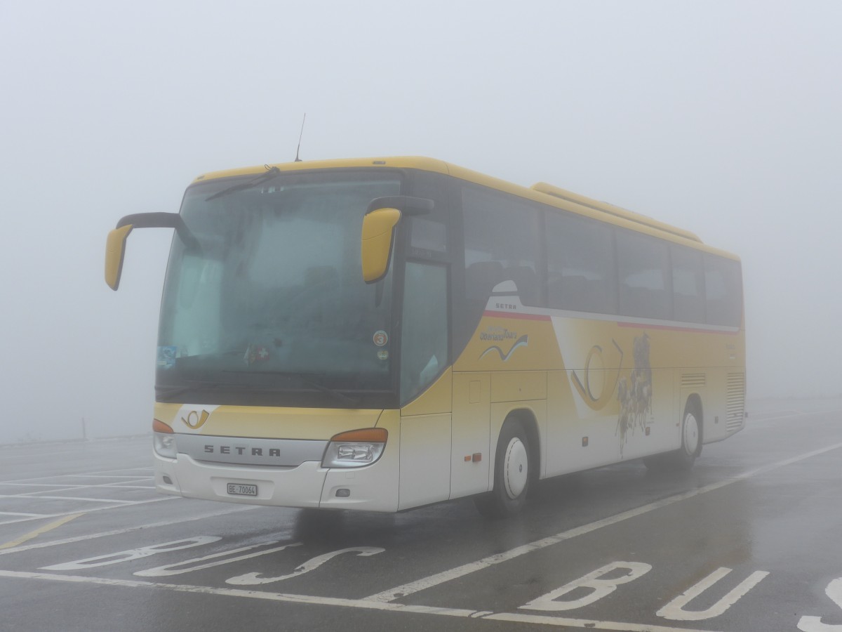 (154'754) - Oberland Tours, Grindelwald - Nr. 45/BE 70'064 - Setra (ex Vorfhrfahrzeug) am 1. September 2014 in Grimsel, Rest. Grimselblick