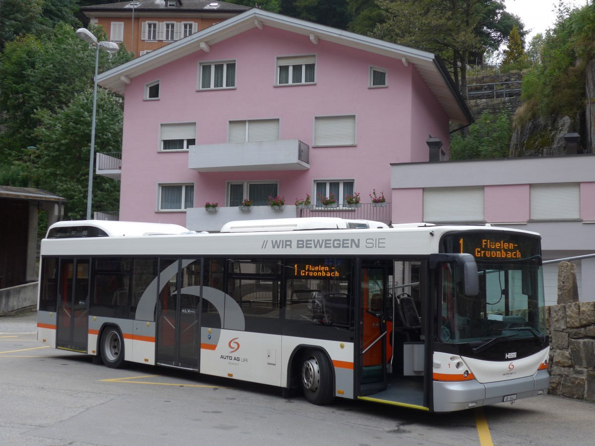 (154'855) - AAGU Altdorf - Nr. 1/UR 9441 - Hess am 1. September 2014 beim Bahnhof Gschenen