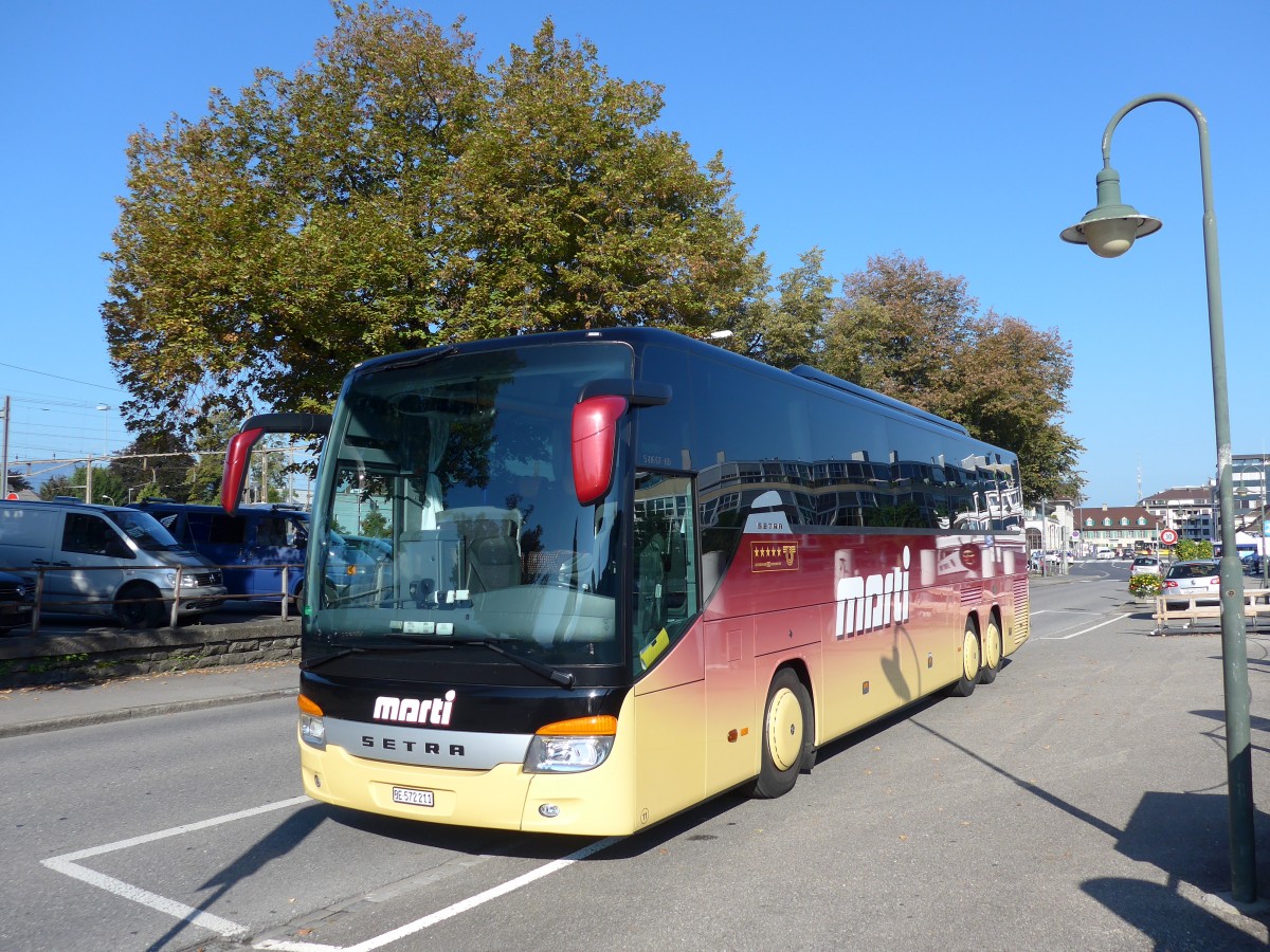 (154'894) - Marti, Kallnach - Nr. 11/BE 572'211 - Setra am 6. September 2014 bei der Schifflndte Thun