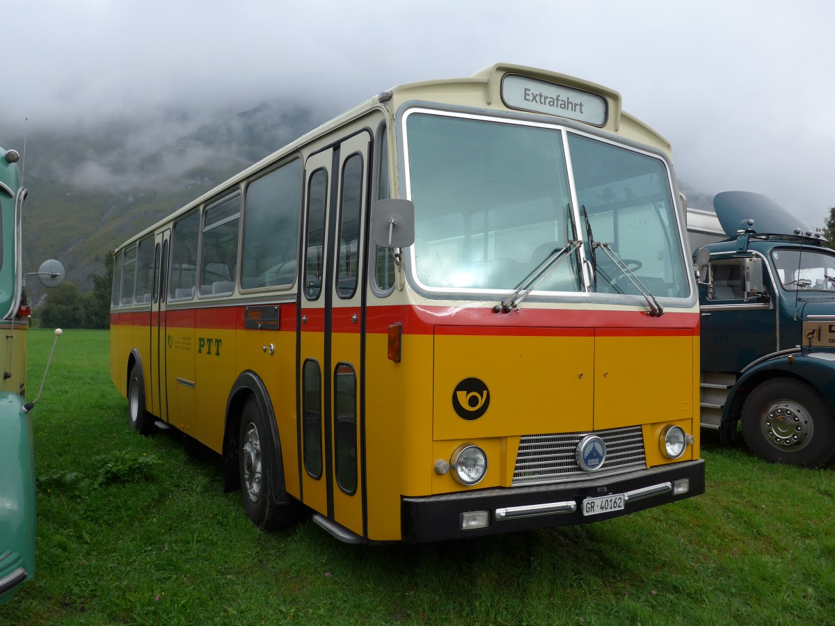 (154'957) - HPTrans, Thusis - GR 40'162 - Saurer/Tscher (ex Mauerhofer, Worb; ex Erni, Schupfart Nr. 3; ex P 24'636) am 13. September 2014 in Chur, Waffenplatz 