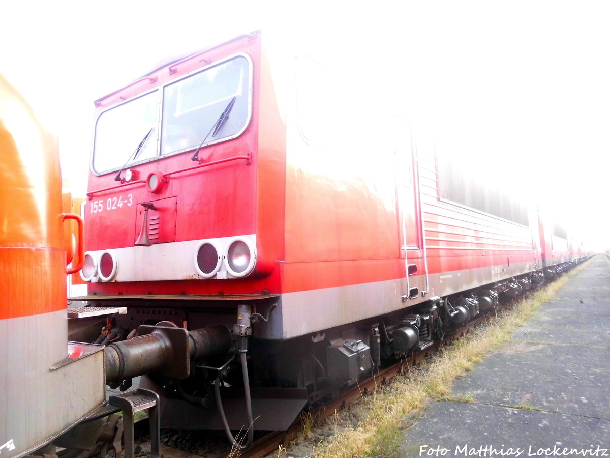 155 024 abgestellt in Mukran am 28.12.16